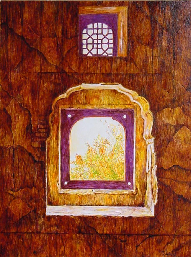 Purple stone window Purple stone window