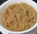 Une recette avec des aubergines et un dessert avec de la semoule